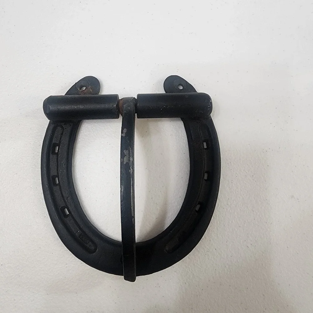 Cast Iron Horseshoe Door Knocker Vintage Black